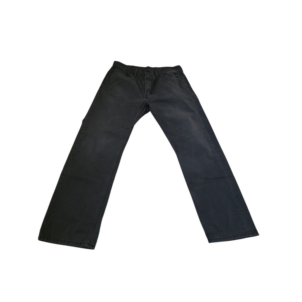 Levi's 505 Men's Jeans 38x32 Black Regular Fit Straight Leg Denim